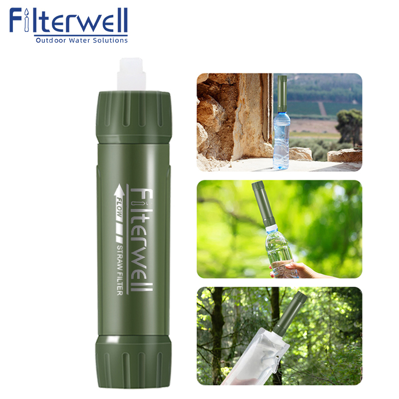 Water Purification Straw - Filterwell 미니 여행용 워터 필터 빨대,