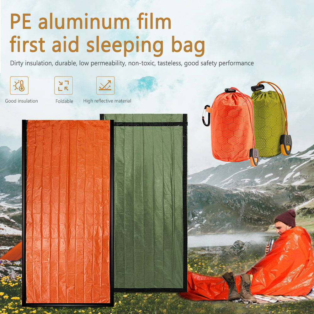 열 보온 침낭 휴대용 수면 패드 퀼트 PE 알루미늄 필 - Bivy Bag Emergency 리뷰 및 가격