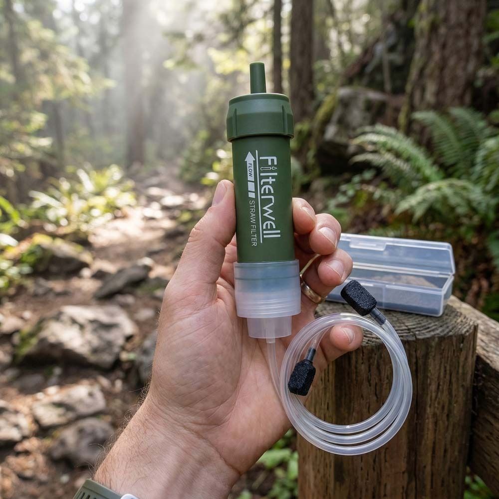 미니 미니 물 필터 빨대 정수기 빨대 정화 물 필터 생 - Water Purification Straw 리뷰 및 가격